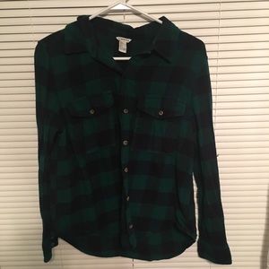 flannel button down!
